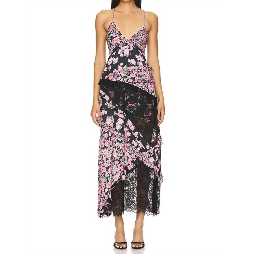 NEW FOR LOVE & LEMONS rosalyn maxi dress in black